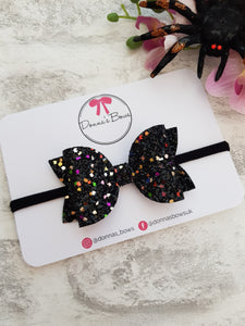 Sparkly Black Bow