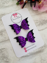 Load image into Gallery viewer, Purple Bat Wing Pigtails
