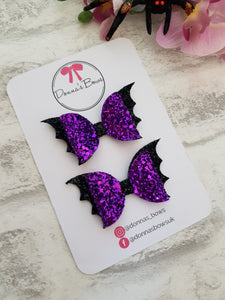 Purple Bat Wing Pigtails