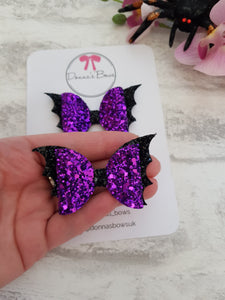 Purple Bat Wing Pigtails