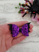 Load image into Gallery viewer, Purple Bat Wing Pigtails
