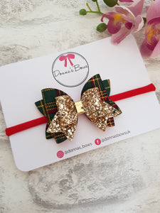 Green Tartan Hairbow