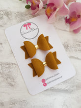 Load image into Gallery viewer, Mustard Suede Pigtails
