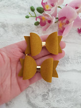 Load image into Gallery viewer, Mustard Suede Pigtails
