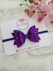 Purple Glitter Bow