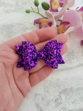 Load image into Gallery viewer, Purple Glitter Bow
