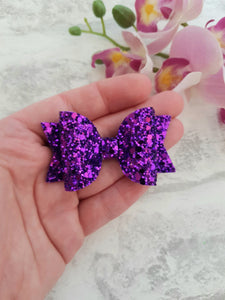 Purple Glitter Bow