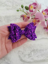 Load image into Gallery viewer, Purple Glitter Bow
