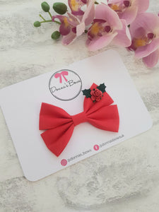 Rose & Holly Bow