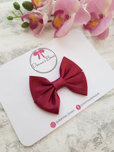 Load image into Gallery viewer, Burgundy Satin Bow
