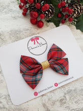 Load image into Gallery viewer, Tartan Cotton Bow
