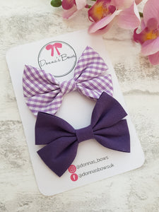 Purple School Bow Set