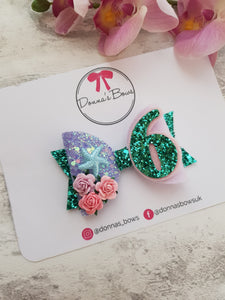 Mermaid Birthday Bow