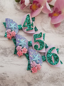 Mermaid Birthday Bow