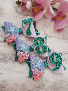 Mermaid Birthday Bow