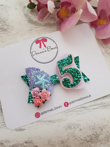 Mermaid Birthday Bow