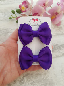 Purple Pigtail Bows