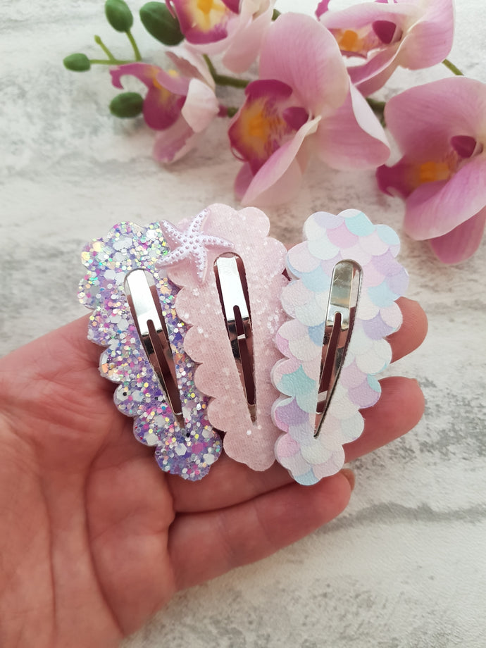 Mermaid Snap Clip Set