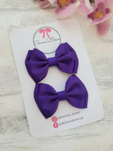 Load image into Gallery viewer, Purple Pigtail Bows
