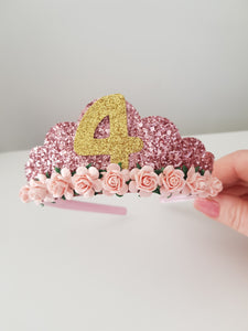 Dusky Pink Birthday Tiara