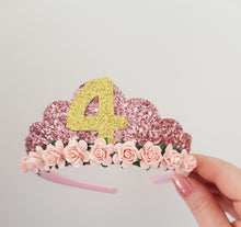 Load image into Gallery viewer, Dusky Pink Birthday Tiara
