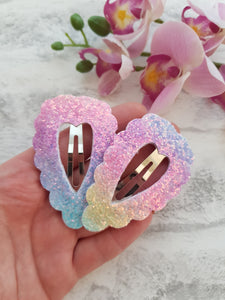 Rainbow Heart Clip