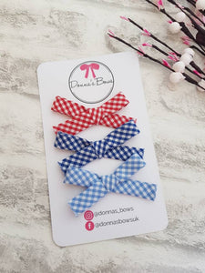 Hand-Tied Gingham Bows