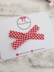 Hand-Tied Gingham Bows