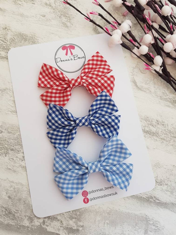 Gingham School Bows