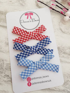 Hand-Tied Gingham Bows