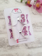 Load image into Gallery viewer, Lilac Glitter Birthday Bow
